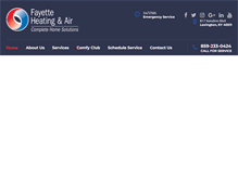 Tablet Screenshot of fayetteheating.com